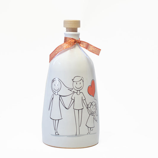 Bottiglia in Ceramica Artigianale realizzata a Mano per Matrimonio