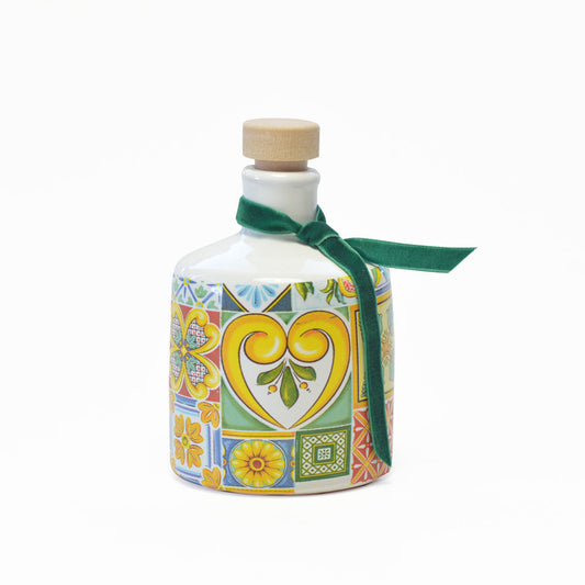 Bottiglia in Ceramica Artigianale realizzata a Mano Colorata